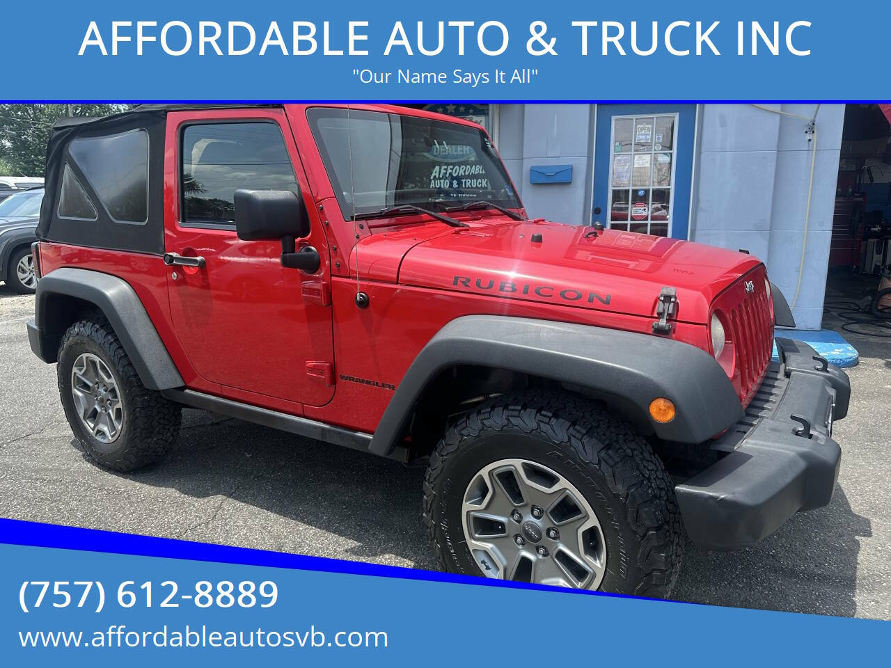 Used 2013 Jeep Wrangler Rubicon w/ Connectivity Group AWD/4WD image 1