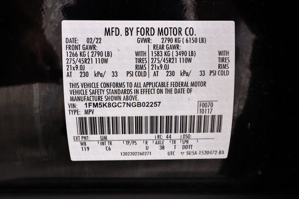 Certified 2022 Ford Explorer ST w/ Equipment Group 401A image 56