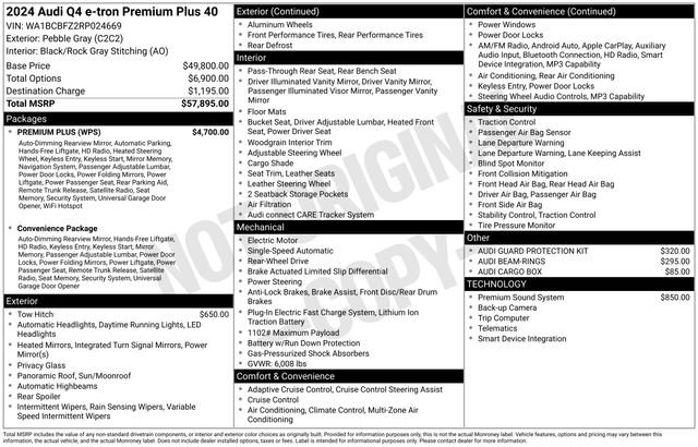 Used 2024 Audi Q4 e-tron Premium Plus w/ Premium Plus image 18