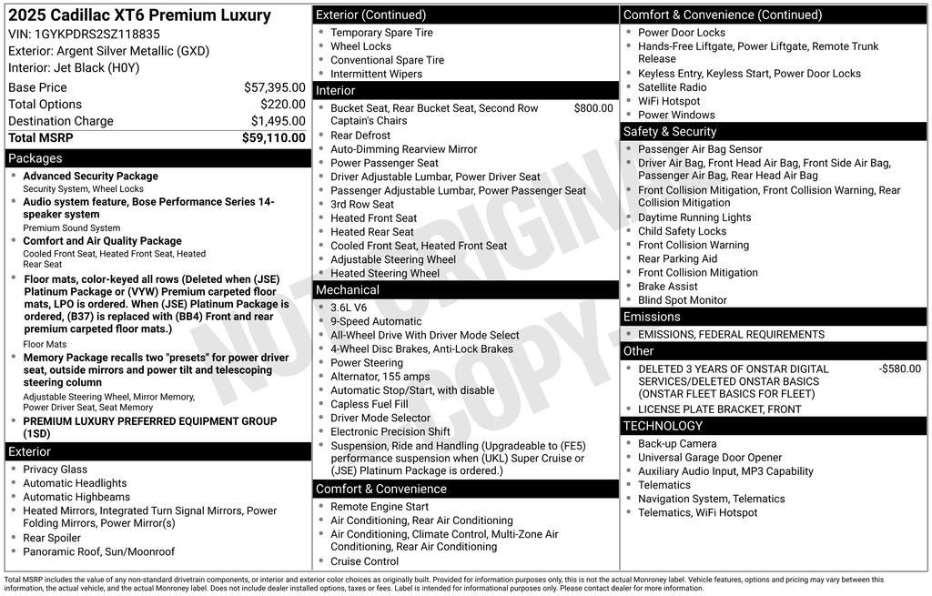 Used 2025 Cadillac XT6 Premium Luxury image 9