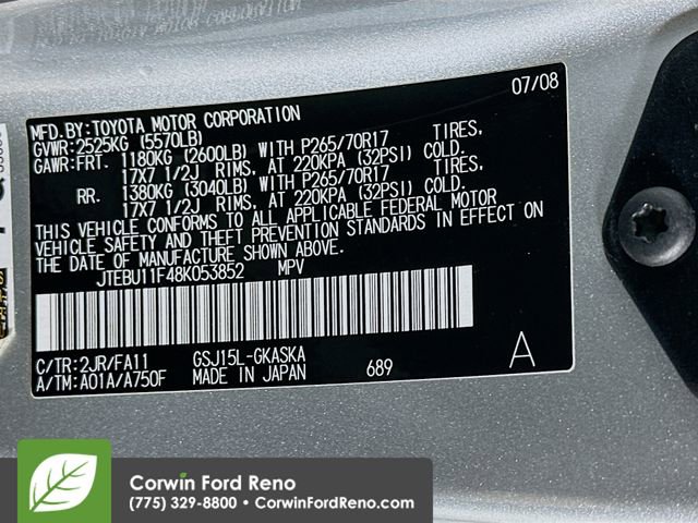 Used 2008 Toyota FJ Cruiser 4WD image 29