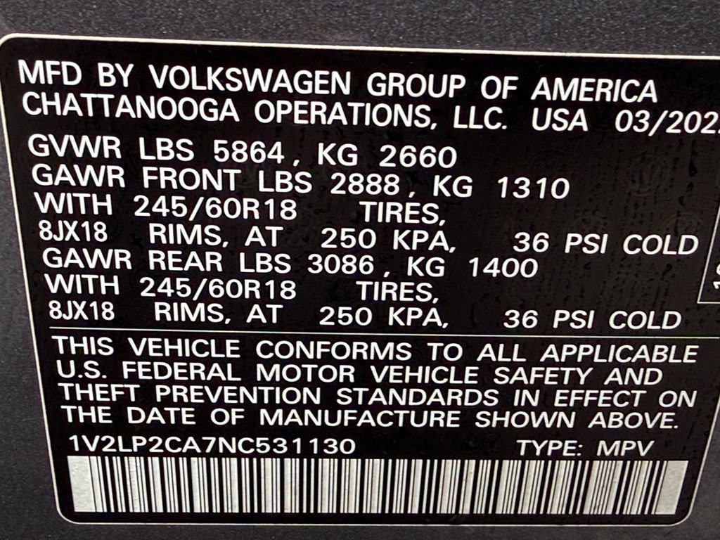Used 2022 Volkswagen Atlas SE AWD/4WD image 28