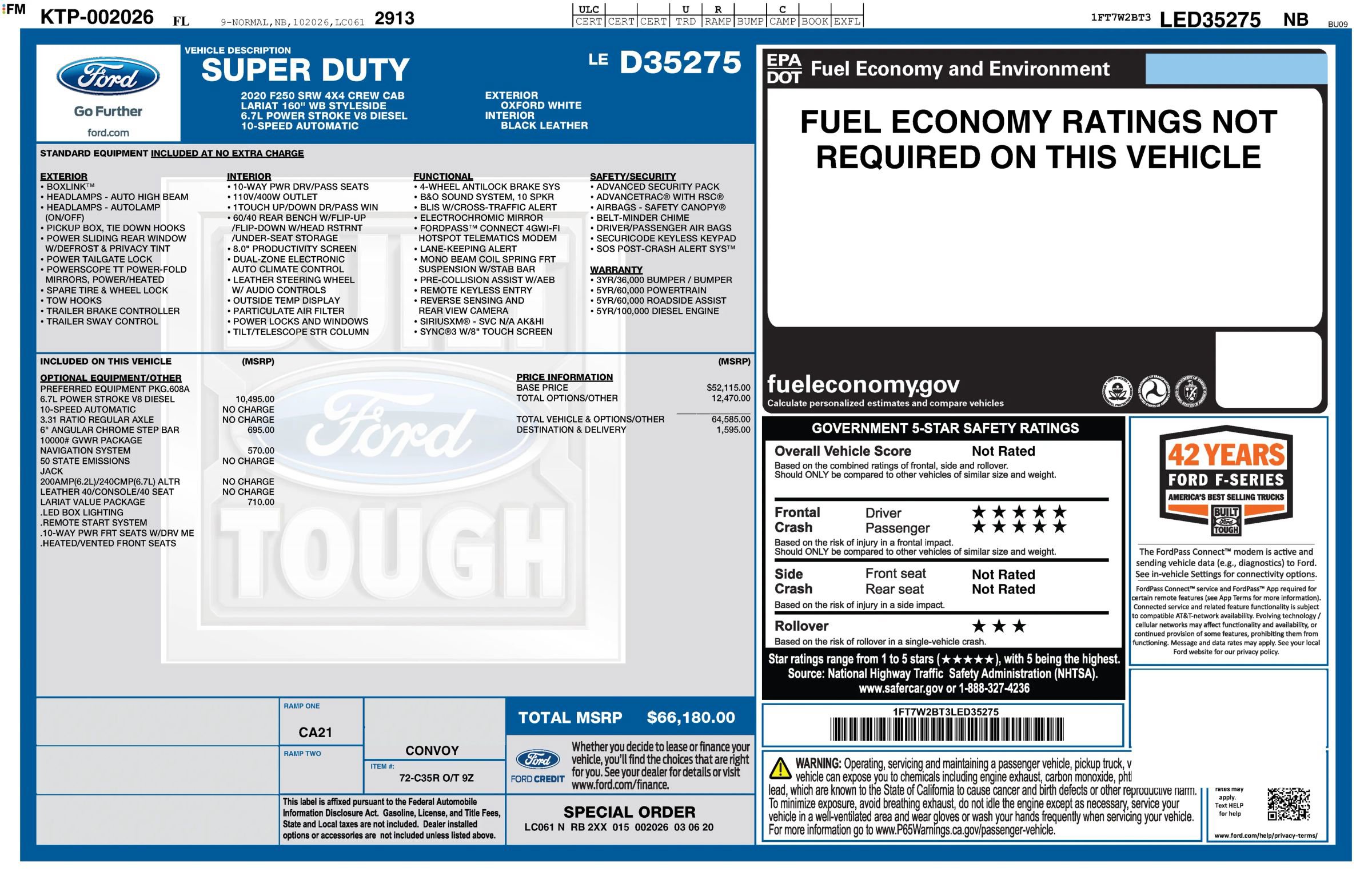 Used 2020 Ford F250 Lariat w/ Lariat Value Package AWD/4WD image 25