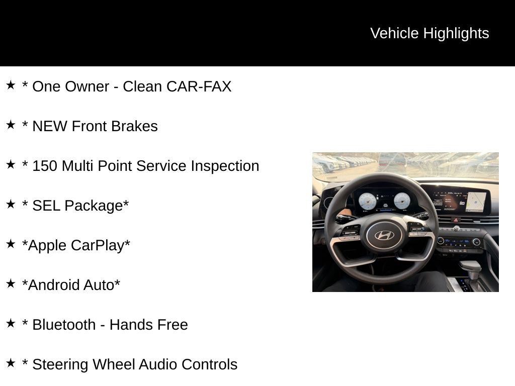 Certified 2024 Hyundai Elantra SEL FWD image 2
