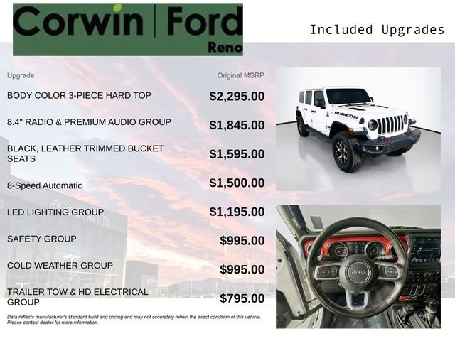 Used 2020 Jeep Wrangler Unlimited Rubicon AWD/4WD image 3
