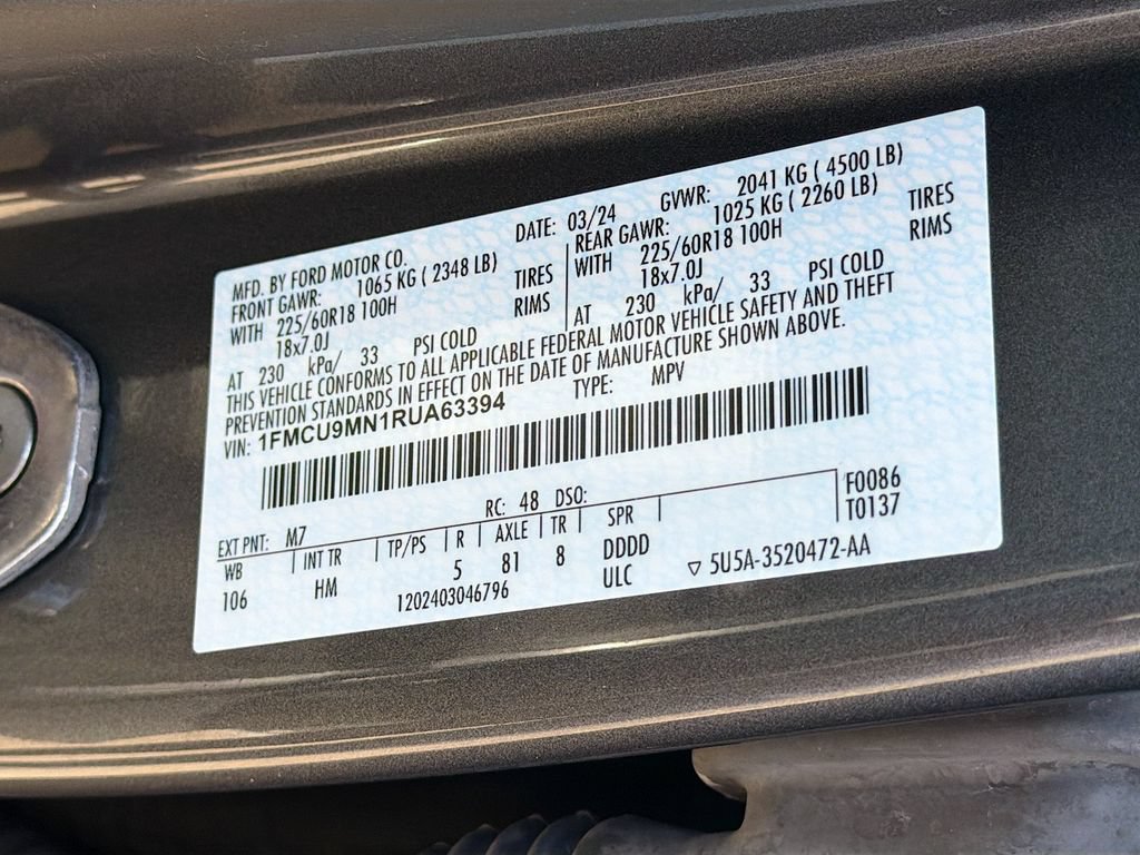Used 2024 Ford Escape ST-Line w/ Tech Pack #1 AWD/4WD image 35