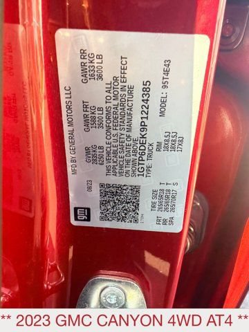 Used 2023 GMC Canyon AT4 AWD/4WD image 21