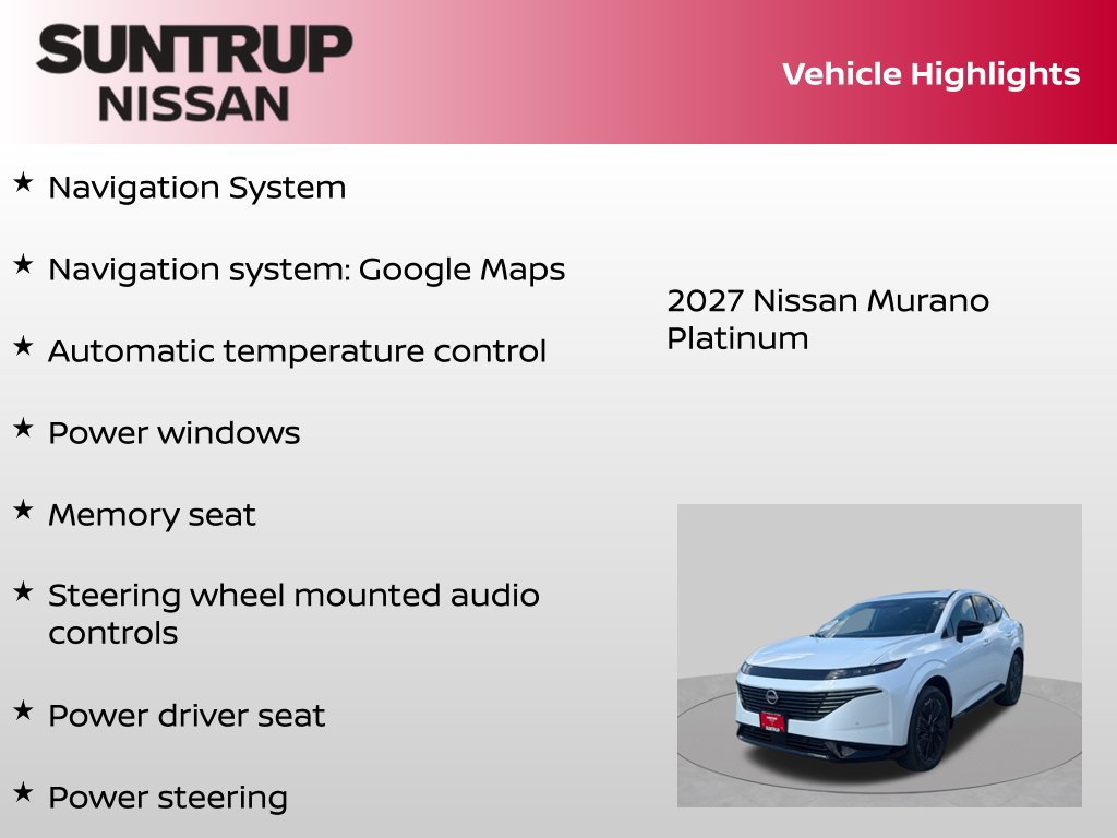 New 2027 Nissan Murano Platinum AWD/4WD image 8