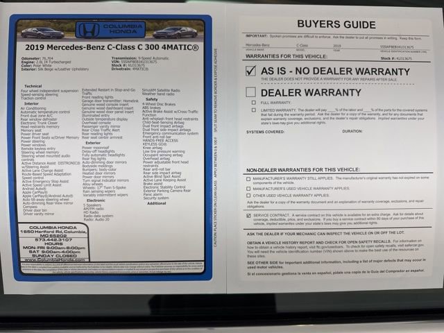 Used 2019 Mercedes-Benz C 300 4MATIC Sedan image 37