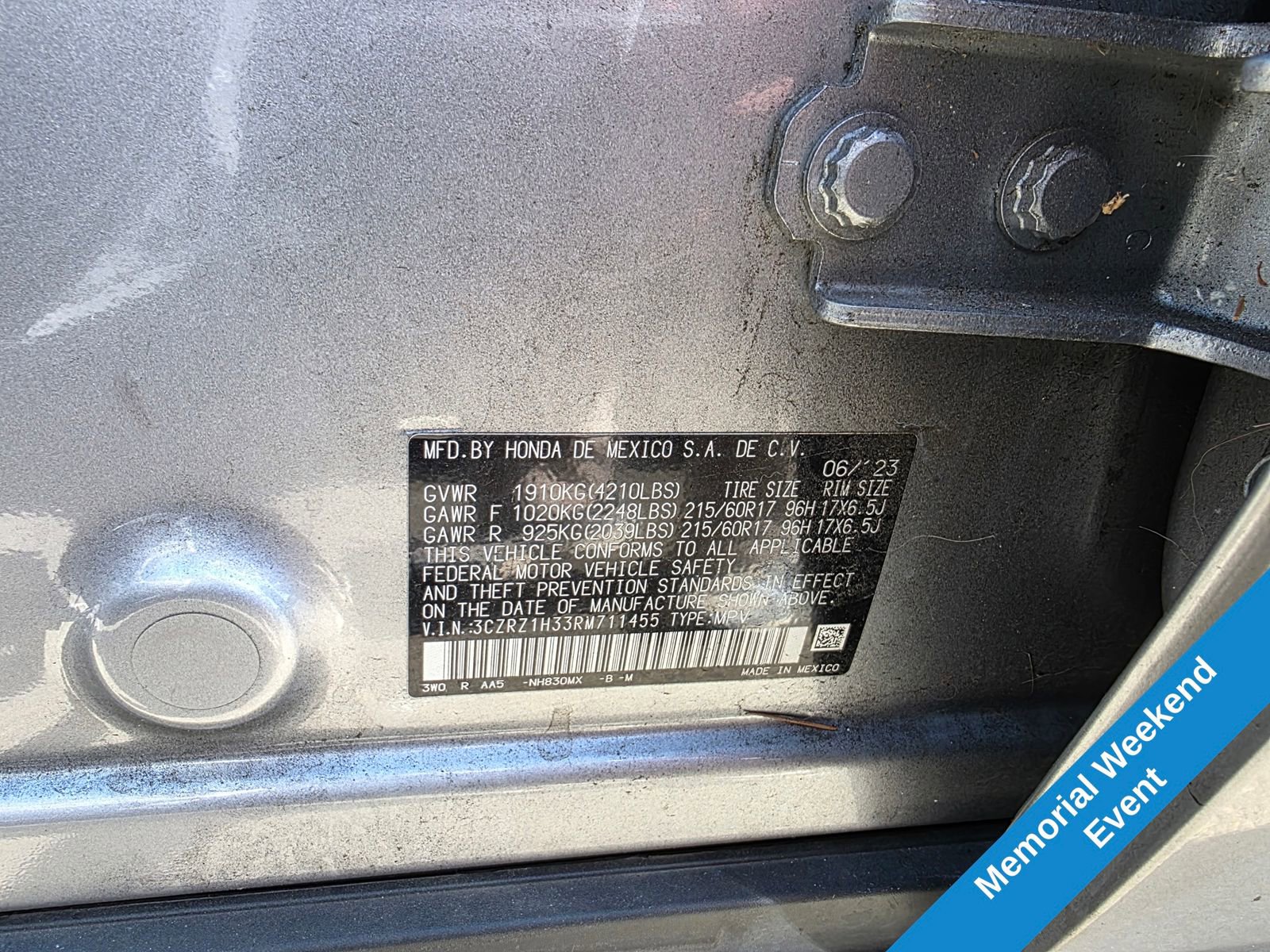 Used 2024 Honda HR-V LX image 7