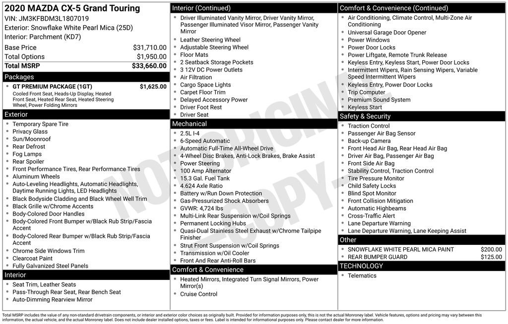 Used 2020 MAZDA CX-5 Grand Touring w/ GT Premium Package image 3