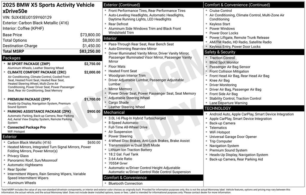 Used 2025 BMW X5 xDrive50e w/ M Sport Package AWD/4WD image 5