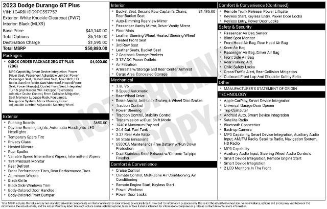 Used 2023 Dodge Durango GT RWD image 2