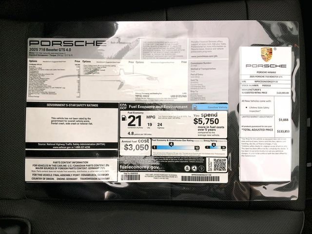 Used 2025 Porsche 718 Boxster GTS RWD image 25