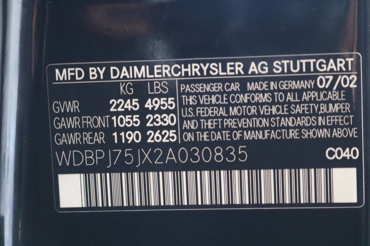 Used 2002 Mercedes-Benz CL 500 w/ CL2 Sport Pkg image 89