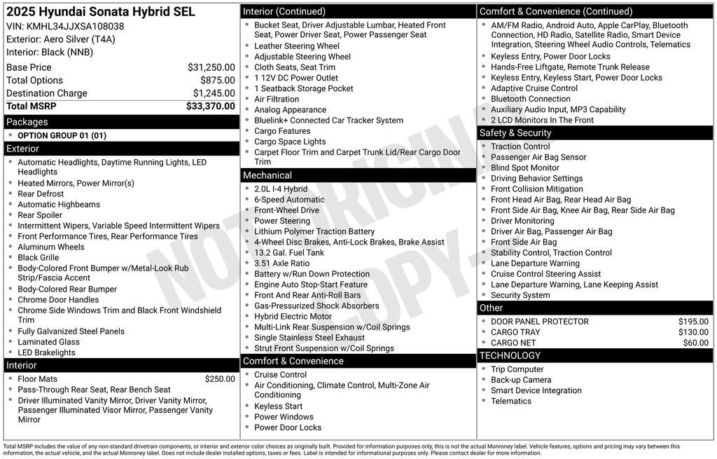 Certified 2025 Hyundai Sonata SEL FWD image 28