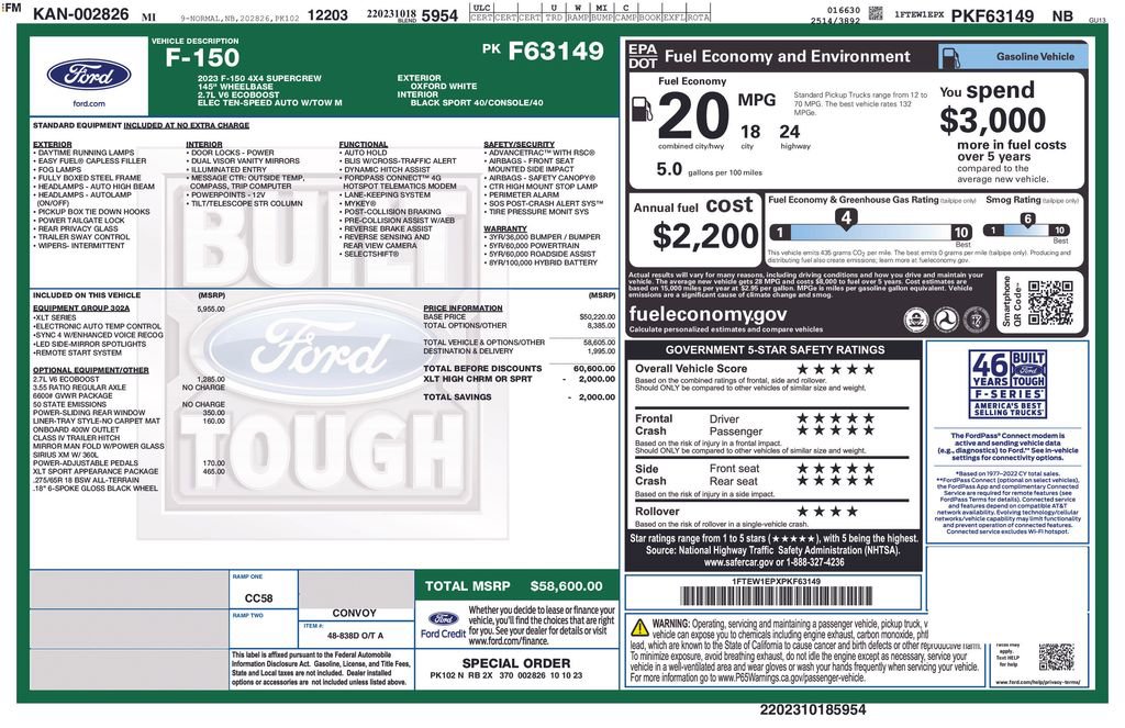 Certified 2023 Ford F150 XLT w/ Equipment Group 302A High image 5