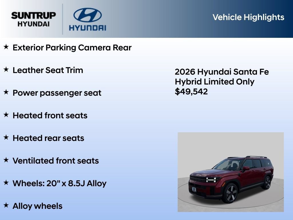 New 2026 Hyundai Santa Fe Limited AWD/4WD image 15