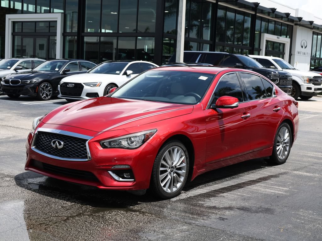 Used 2021 INFINITI Q50 Luxe w/ Cargo Package RWD image 1