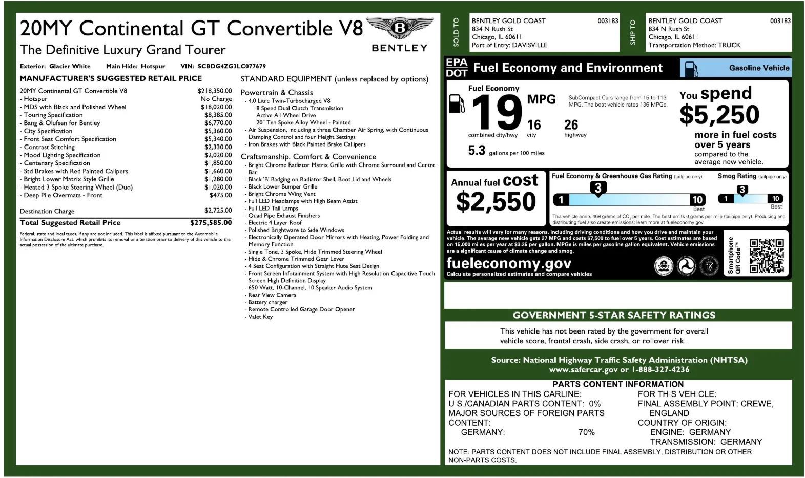 Used 2020 Bentley Continental GT V8 AWD/4WD image 6
