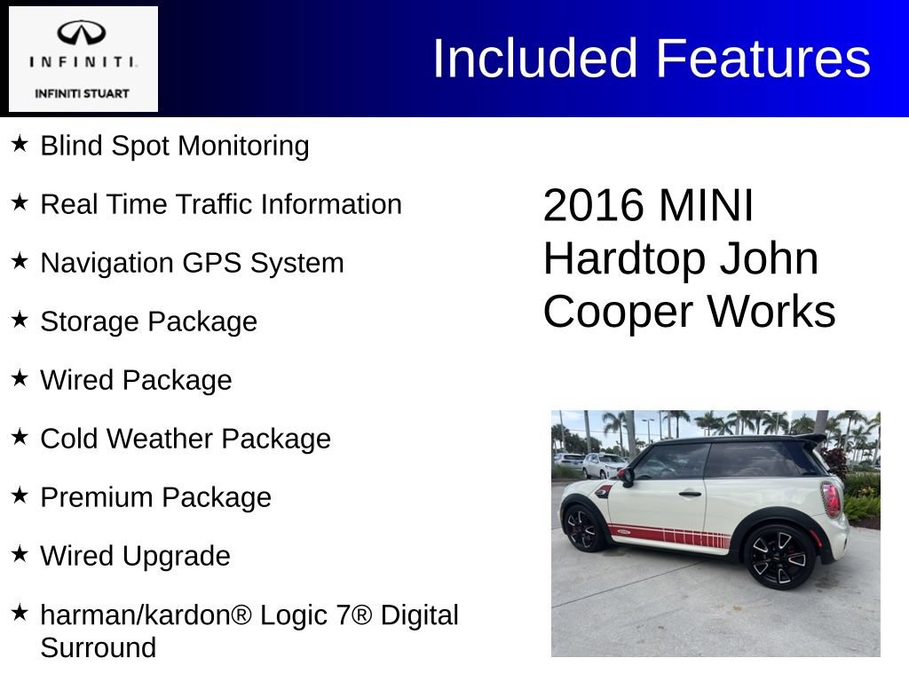 Used 2016 MINI Cooper John Cooper Works FWD image 2