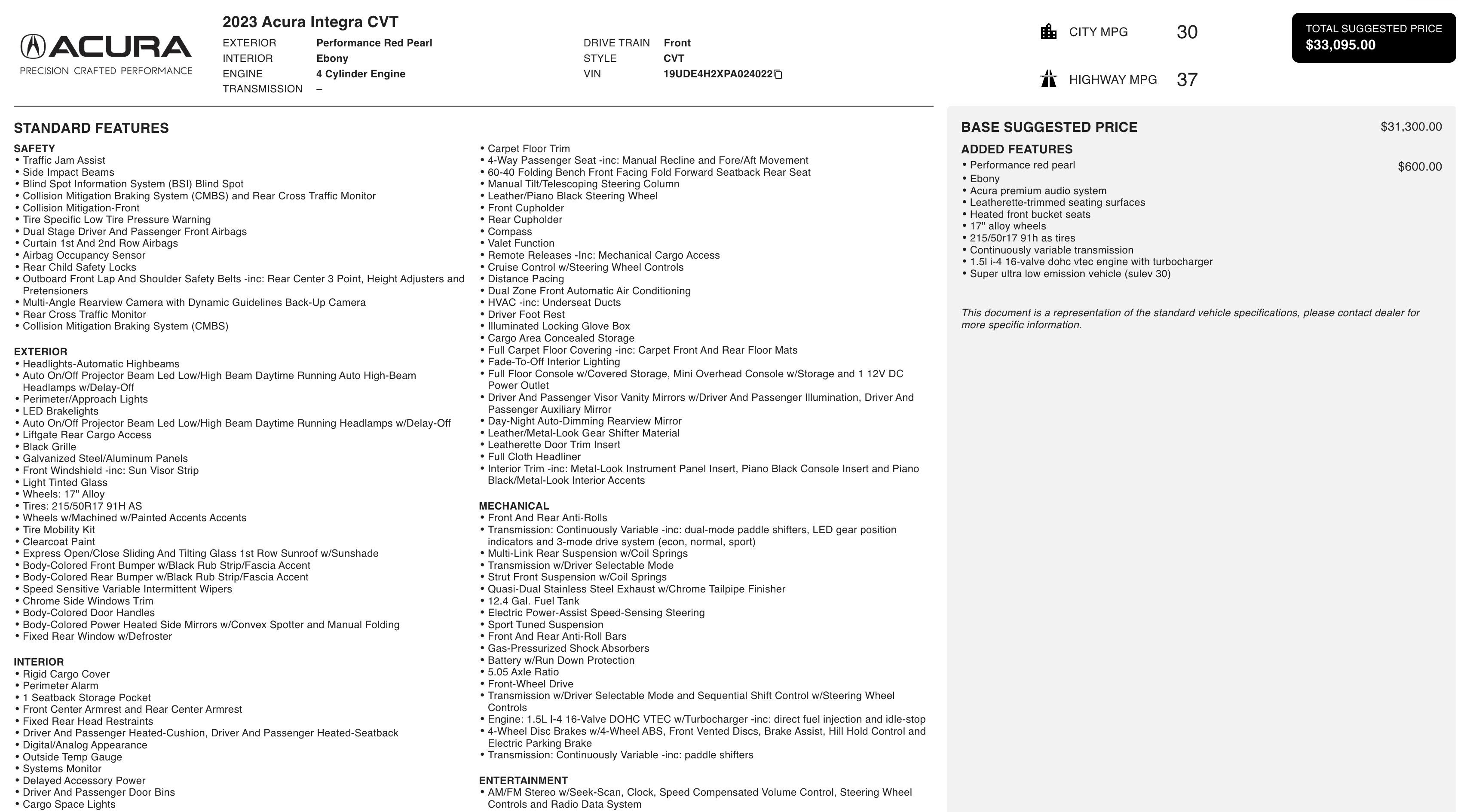 Used 2023 Acura Integra image 4