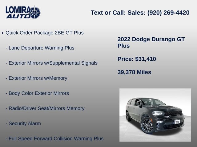 Used 2022 Dodge Durango GT w/ Blacktop Package AWD/4WD image 21
