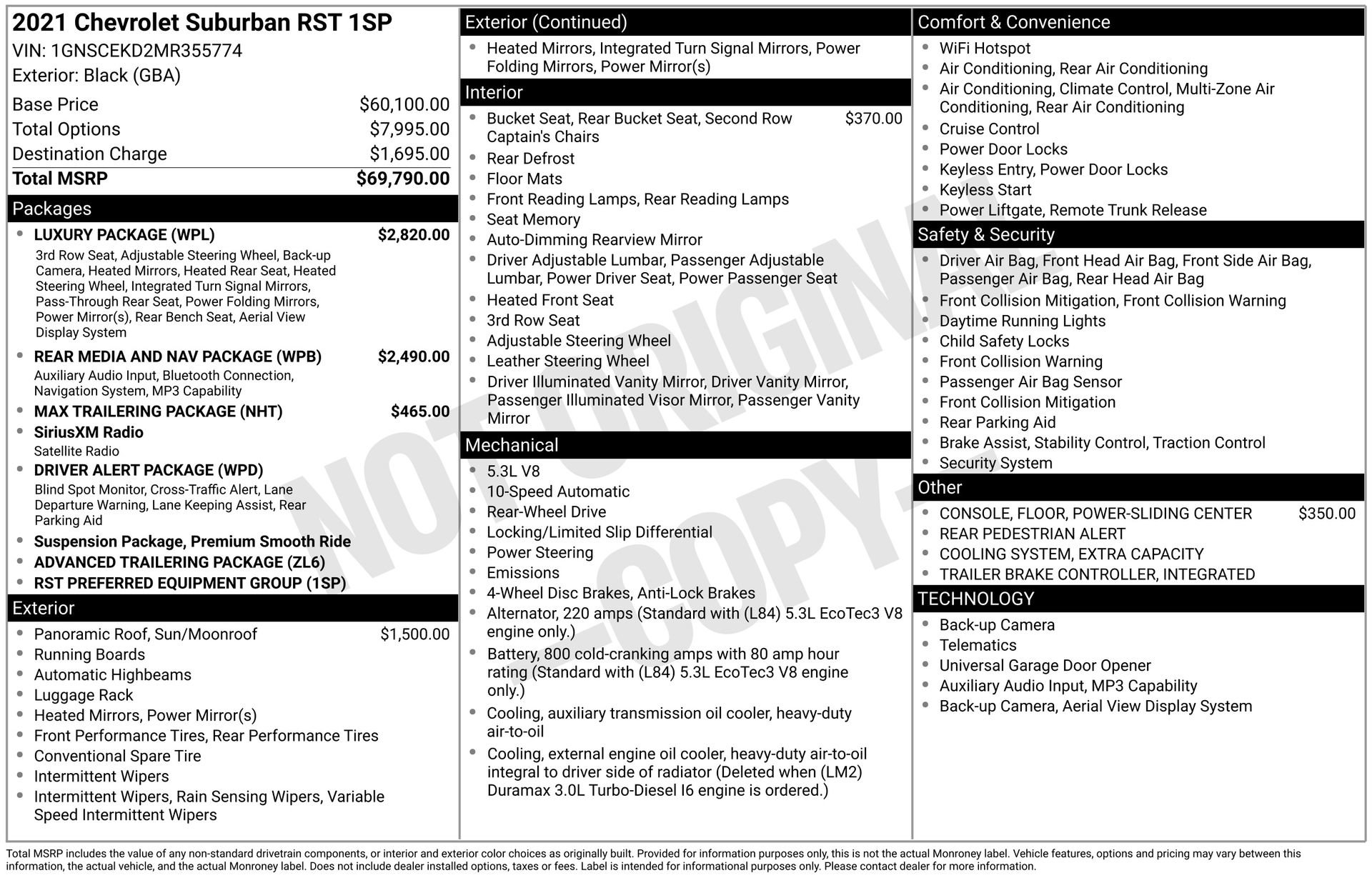 Used 2021 Chevrolet Suburban RST w/ Luxury Package RWD image 43