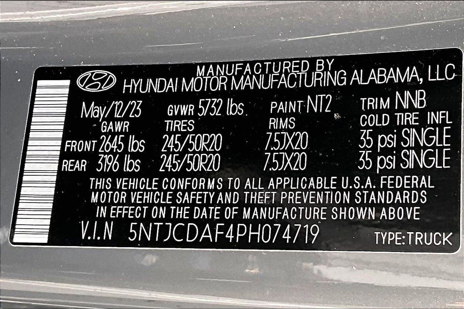 Used 2023 Hyundai Santa Cruz Night w/ Launch Package image 35