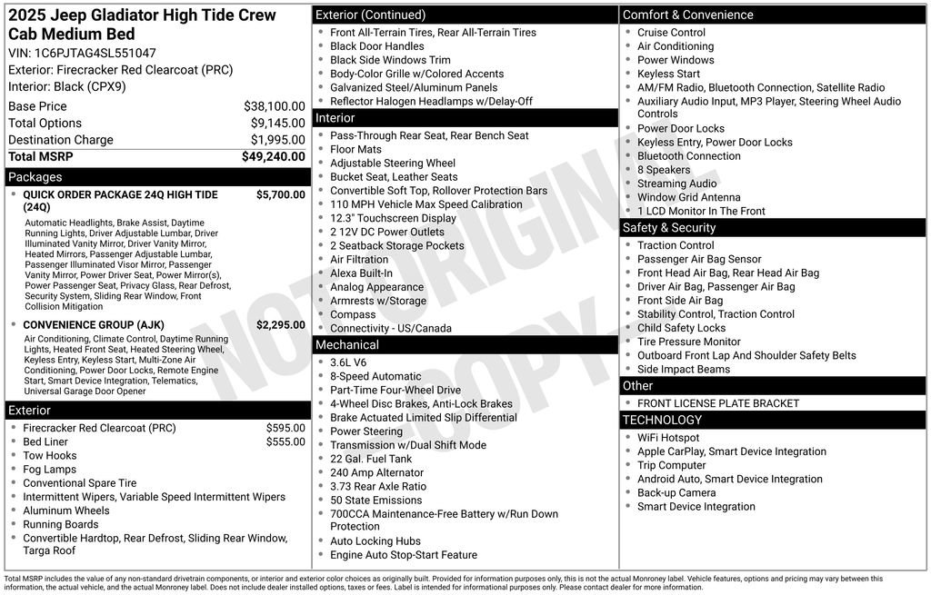 Used 2025 Jeep Gladiator High Tide image 34