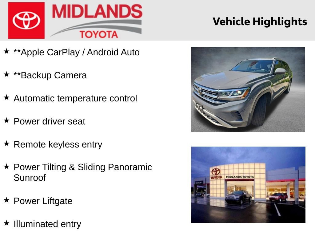 Used 2021 Volkswagen Atlas Cross Sport SE w/ Panoramic Sunroof Package FWD video 2