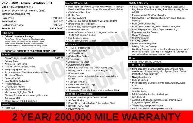 Used 2025 GMC Terrain Elevation AWD/4WD image 72