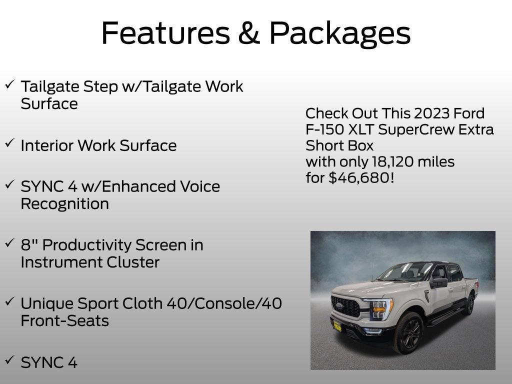 Used 2023 Ford F150 XLT w/ Equipment Group 302A High AWD/4WD image 21