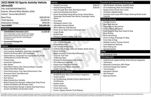 Used 2023 BMW X3 xDrive30i w/ Convenience Package image 9
