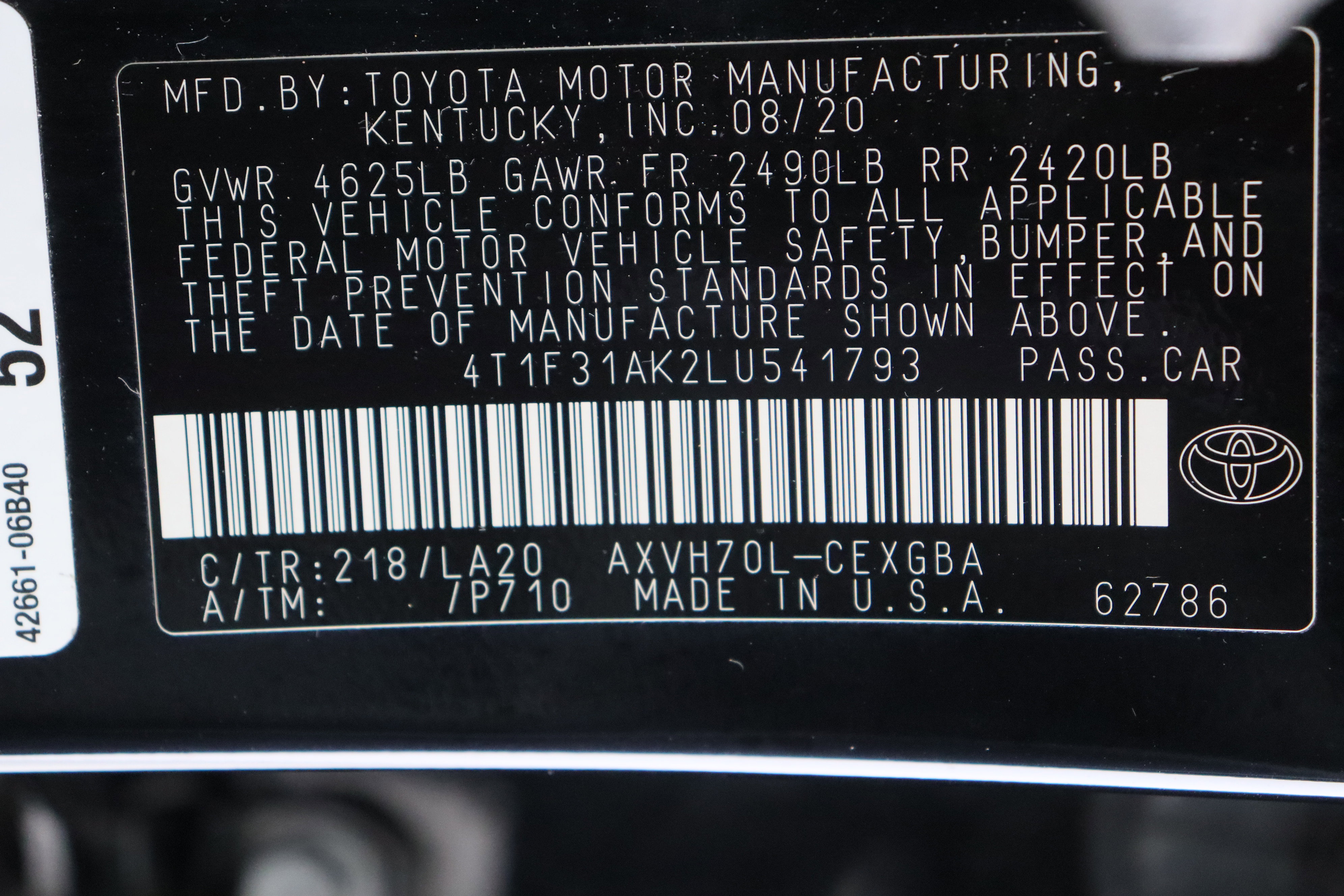 Certified 2020 Toyota Camry XLE w/ Driver Assist Package FWD image 43