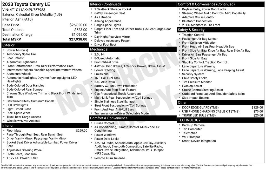 Certified 2023 Toyota Camry LE image 3