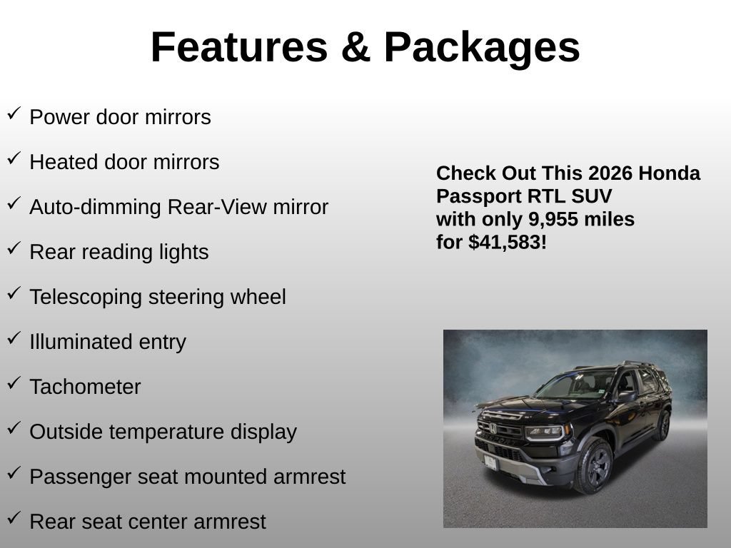 Certified 2026 Honda Passport RTL image 24
