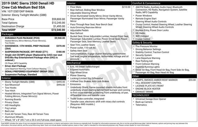 Used 2019 GMC Sierra 2500 Denali w/ Duramax Plus Package image 26