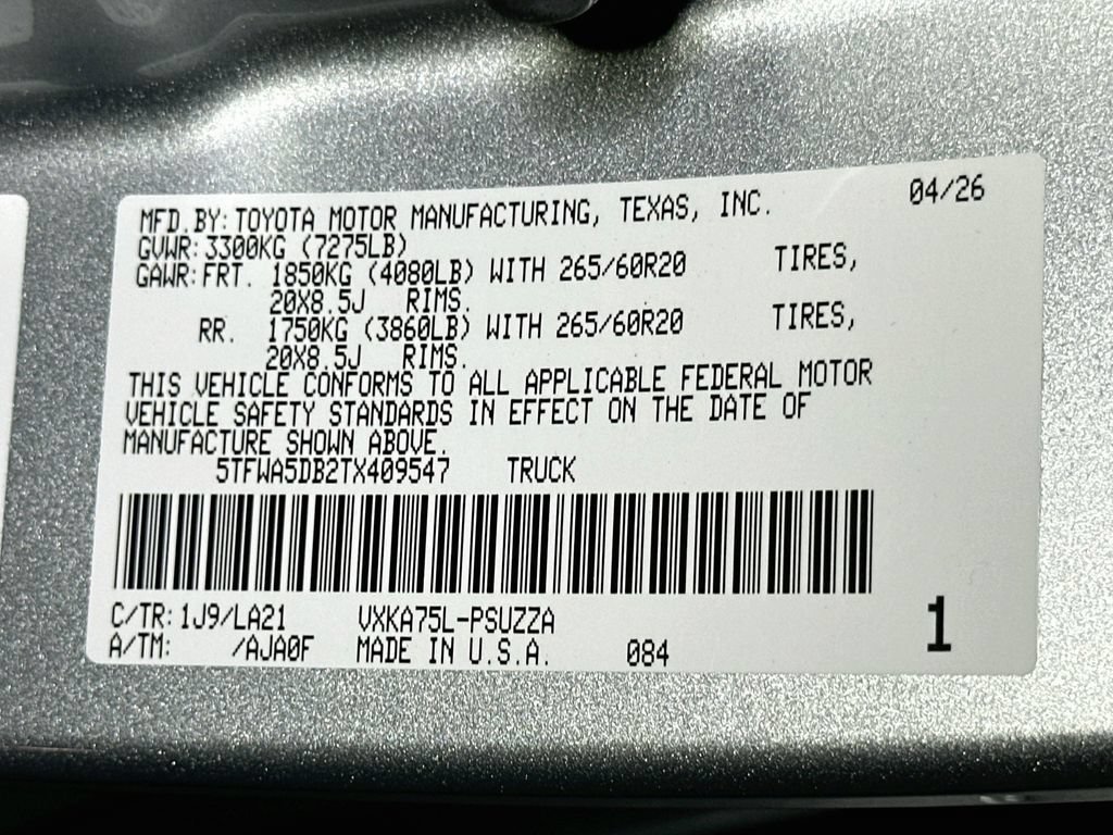New 2026 Toyota Tundra Platinum AWD/4WD image 16