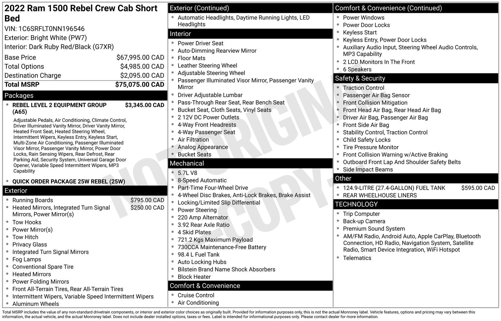 Used 2022 RAM 1500 Rebel w/ Rebel Level 2 Equipment Group AWD/4WD image 4