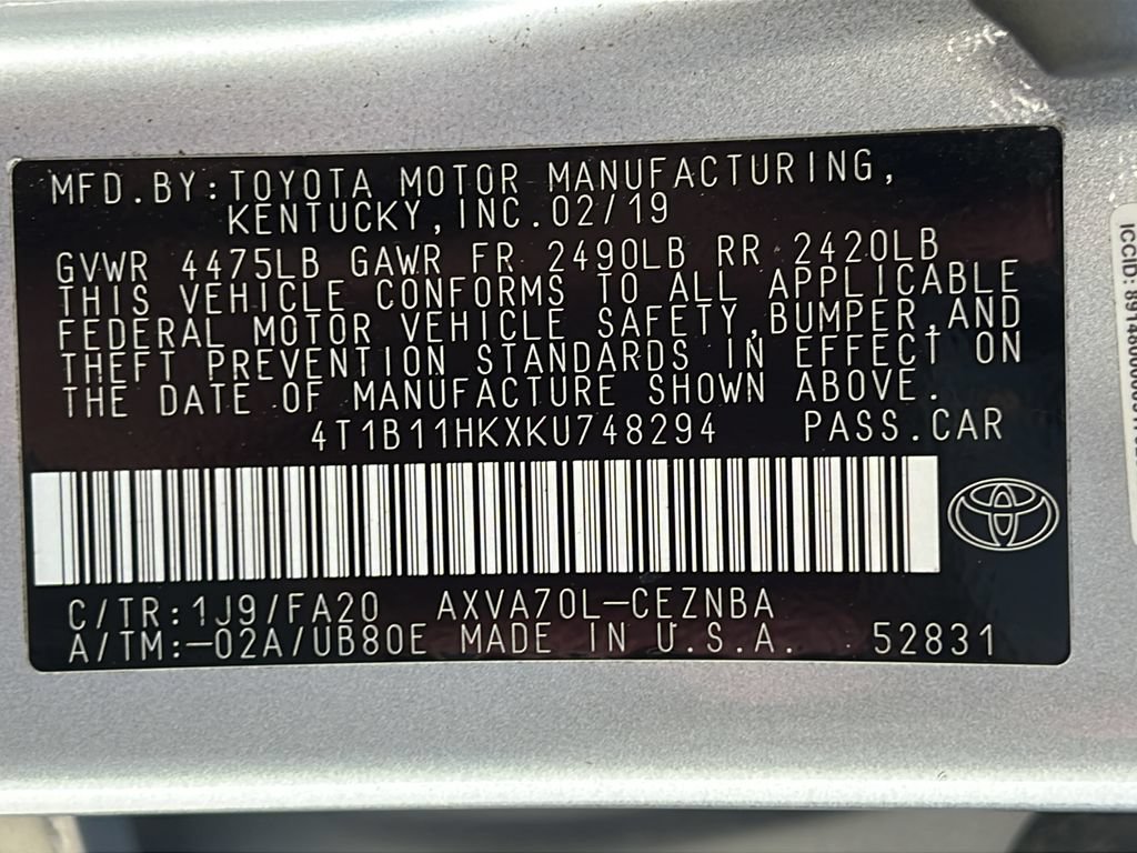 Used 2019 Toyota Camry LE w/ Convenience Package FWD image 25