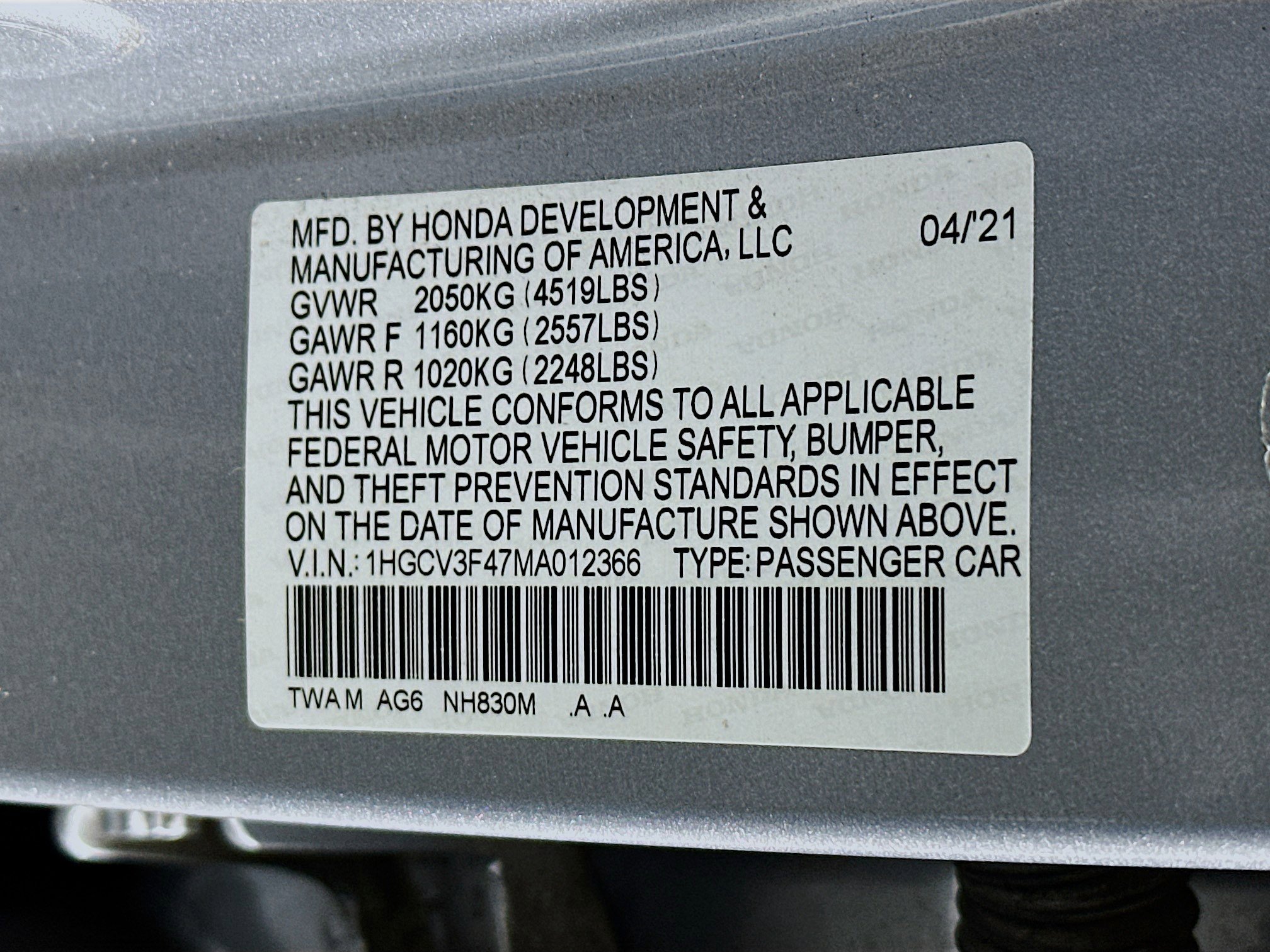 Used 2021 Honda Accord EX image 12
