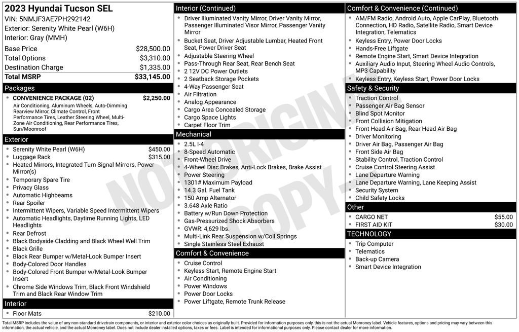 Used 2023 Hyundai Tucson SEL w/ Convenience Package FWD image 16