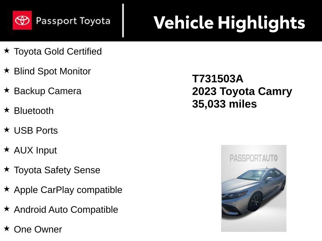 Certified 2023 Toyota Camry SE image 12