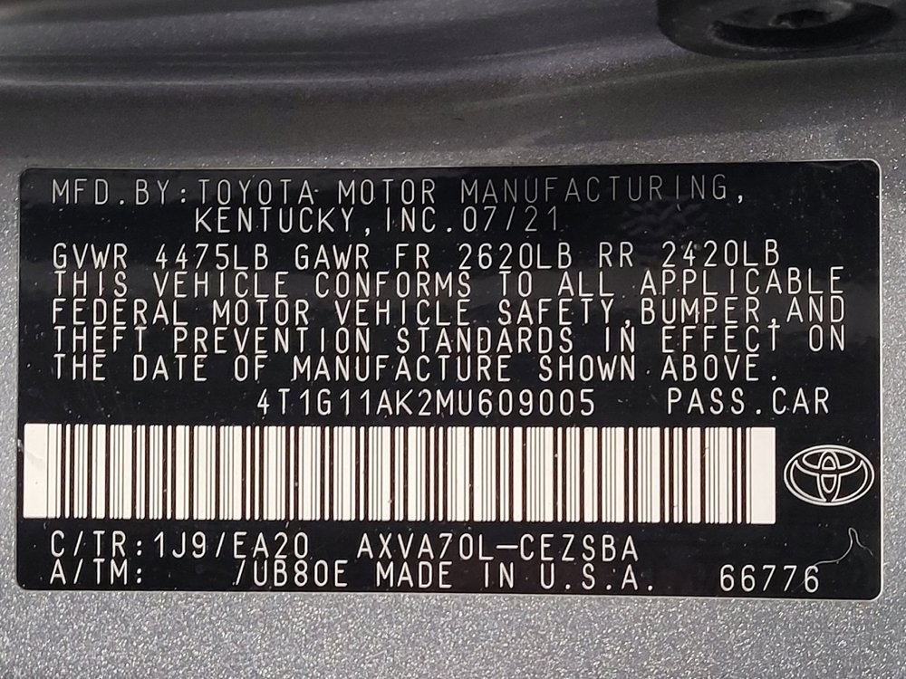 Used 2021 Toyota Camry SE FWD image 33