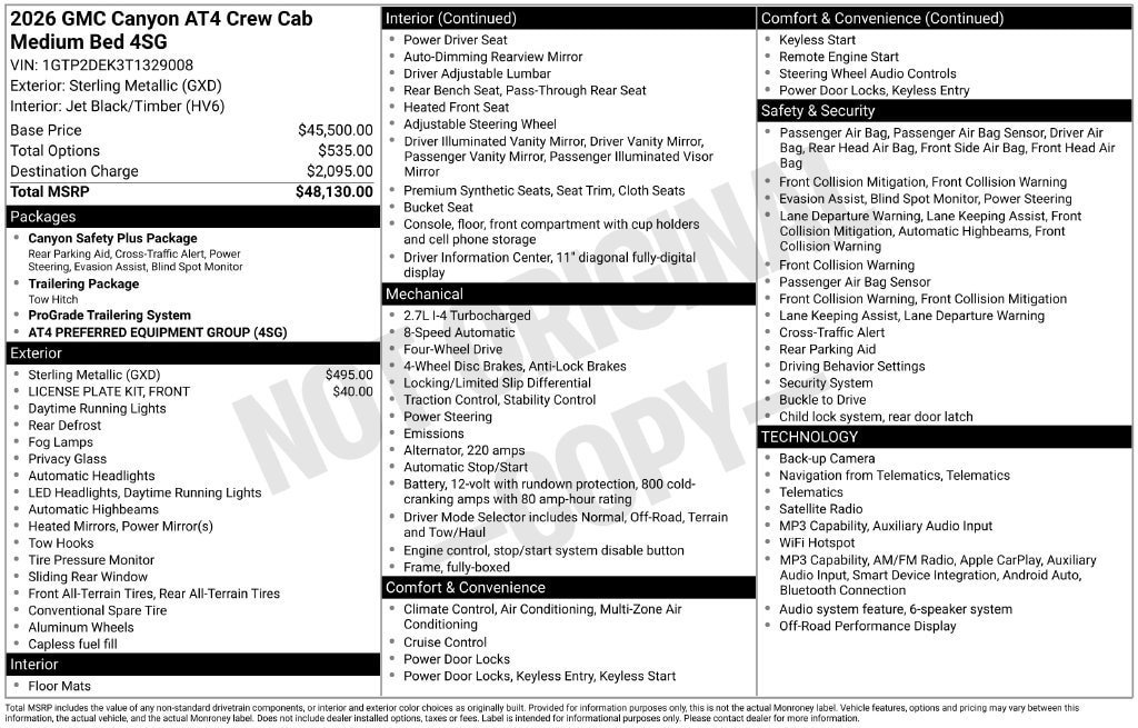 New 2026 GMC Canyon AT4 AWD/4WD image 25