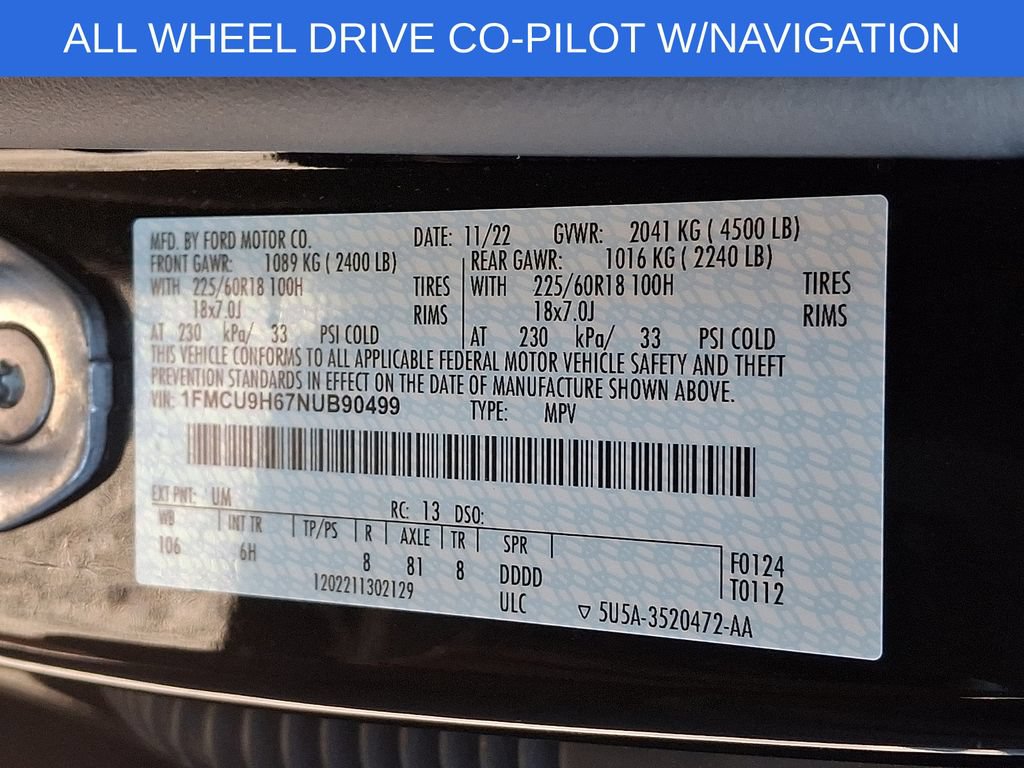 Used 2022 Ford Escape SEL AWD/4WD image 27
