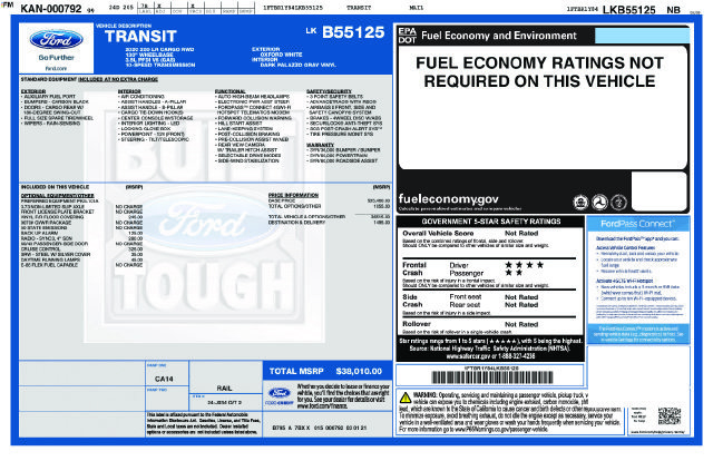 Used 2020 Ford Transit 250 Low Roof RWD image 2