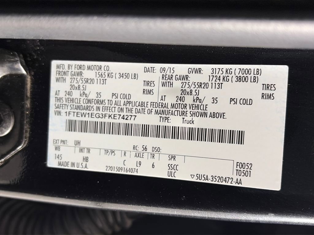 Used 2015 Ford F150 Lariat AWD/4WD image 9