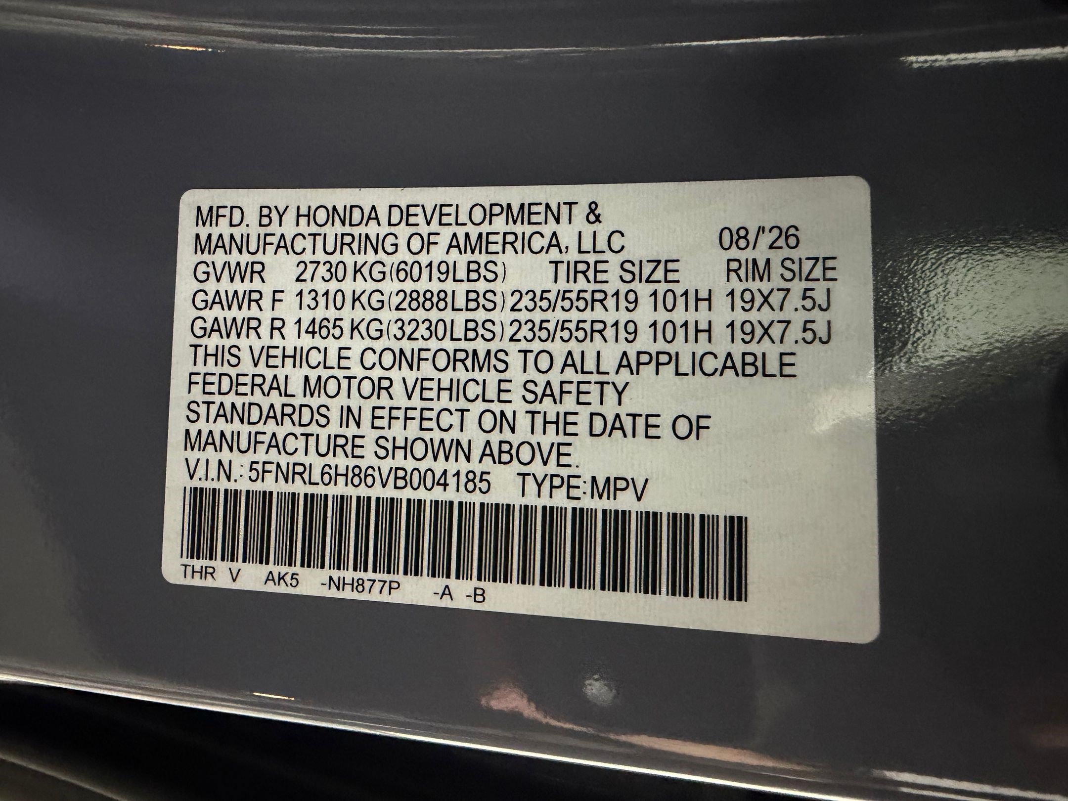 New 2027 Honda Odyssey Touring image 21